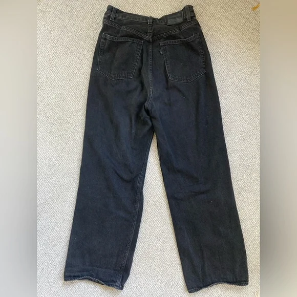 Levi’s High Loose Denim TAILORED Jeans - Black, size 27 W x 31 L - Picture 3 of 4